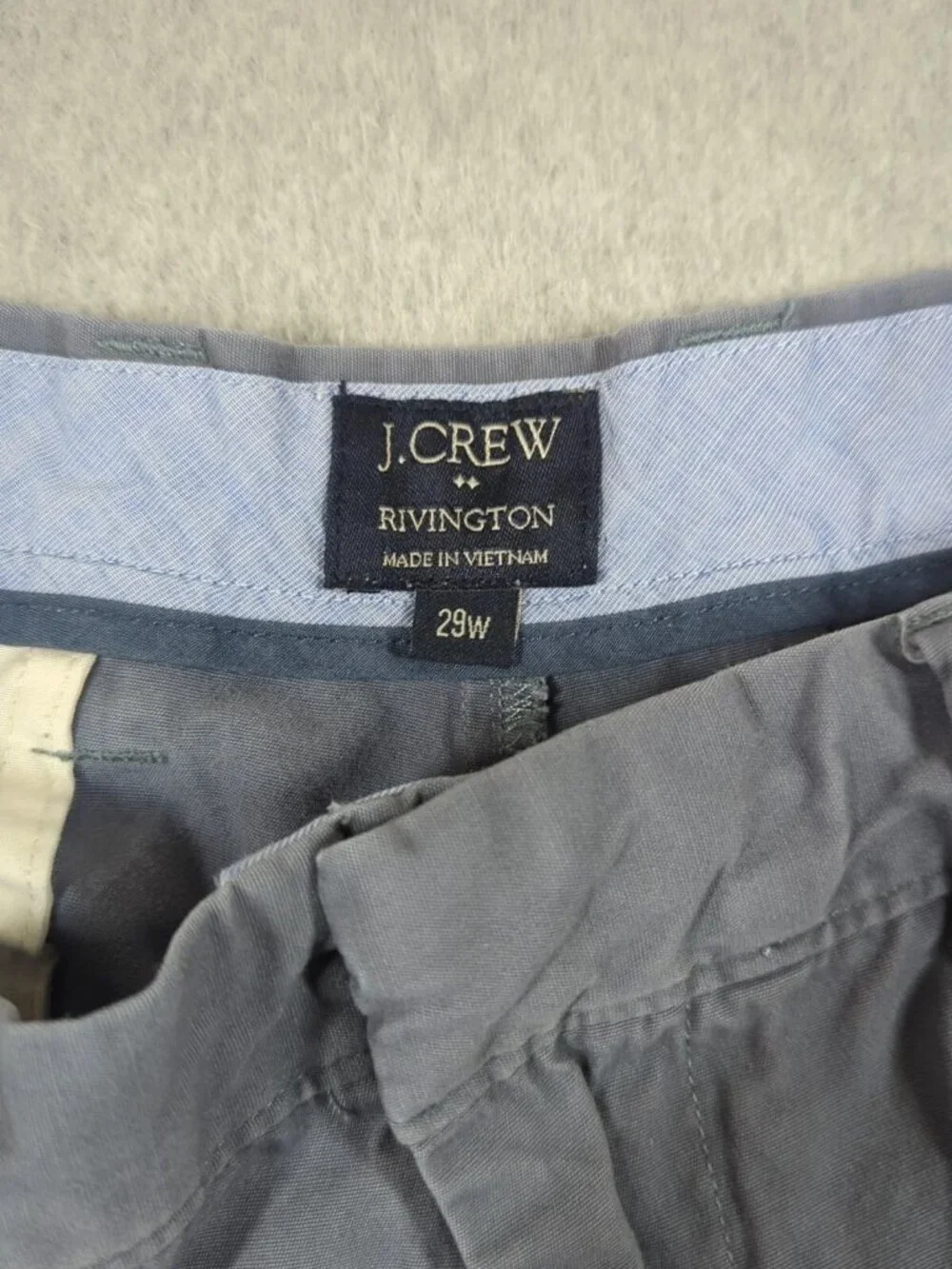 J Crew Shorts Men's 29 Gray Rivington Flat Front Casual Chino 10